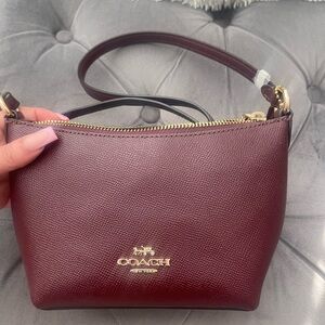 Coach Wine Leather Crossbody Bag